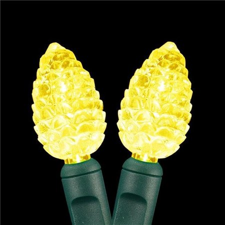 FOREVER BRIGHT Kellogg Plastics 150304 1.5 in. Holiday & Christmas Indoor & Outdoor LED- Gold - Pinecone 150304